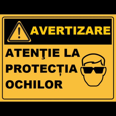 Placuta atentie la protectia ochilor